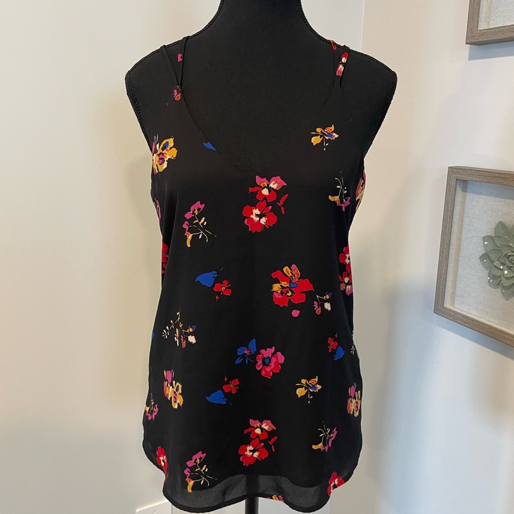 Bootlegger Kismet Floral Lace/Button Back Blouse EUC